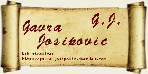Gavra Josipović vizit kartica